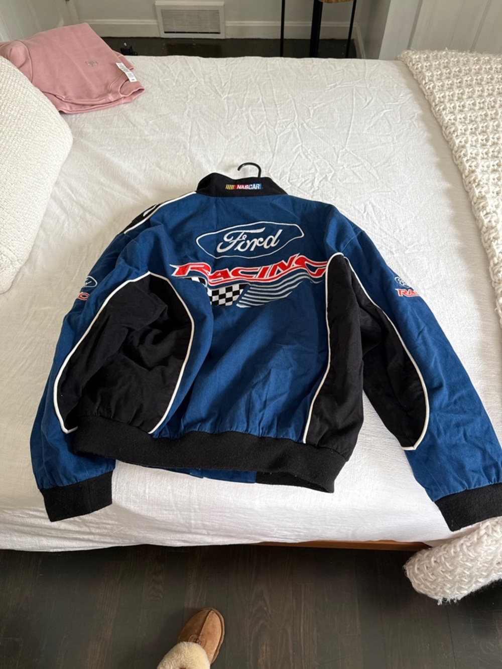 Thrifted Ford Racing Blue Bomber Jacket - Picture 2 of 4